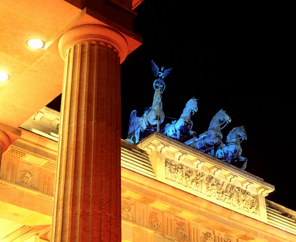 Brandenburger Tor während des „Festivals of Lights“.