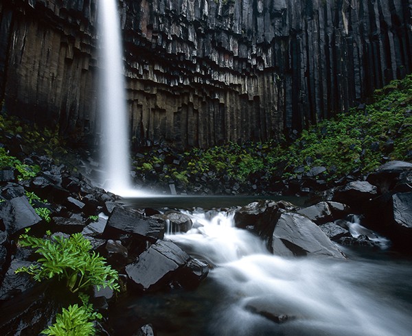 Im Reich der Basaltsäulen: der Svartifoss im Skaftafell-Nationalpark.