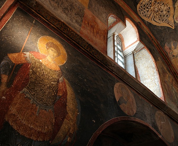 Byzantinisches Wandmosaik in der Chora-Kirche im Stadtteil Fatih.