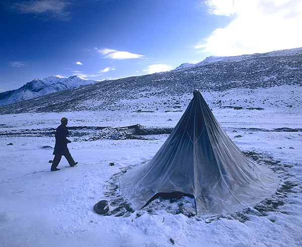 Ladakh, Nimaling-Plateau, 5:30 Uhr, 5.200 m ü. NN, -10°C.