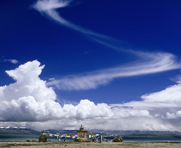 Der Manasarowar-See bei Chiu-Gompa, Tibet.