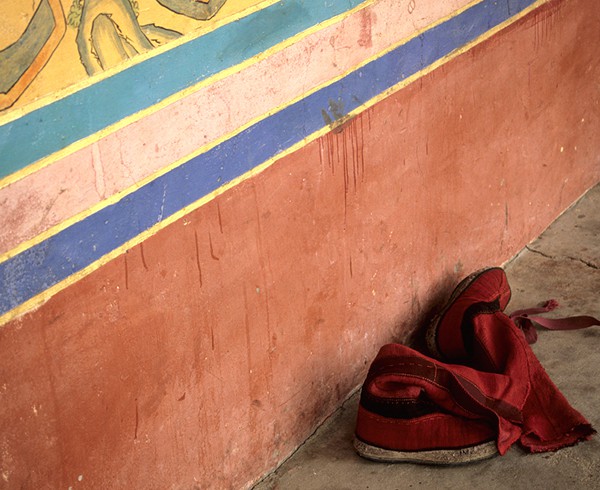 Traditionelles Schuhwerk der Mönche von Tashilunpo.