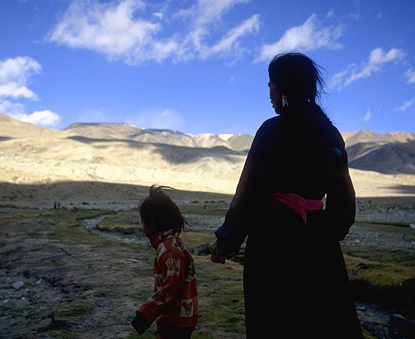 Nomaden vor Korzok am Tso Moriri-See, Changtang-Plateau.