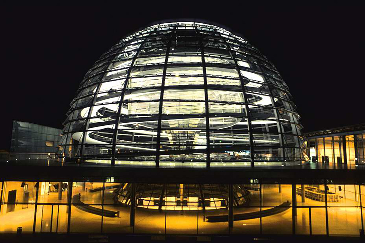 Reichstagskuppel: Transparenz als Leitmotiv.