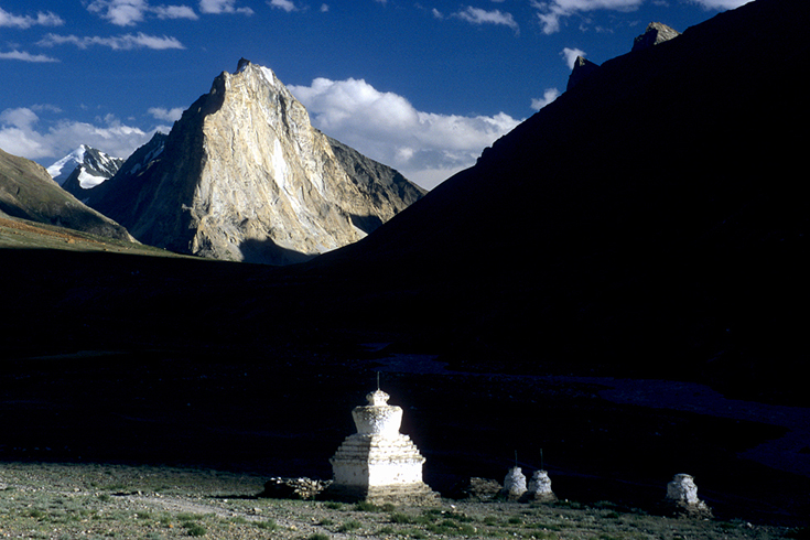 Der heilige Berg Gomborangon im Zanskar-Gebiet. Wie der Kailash darf auch er nicht bestiegen werden.